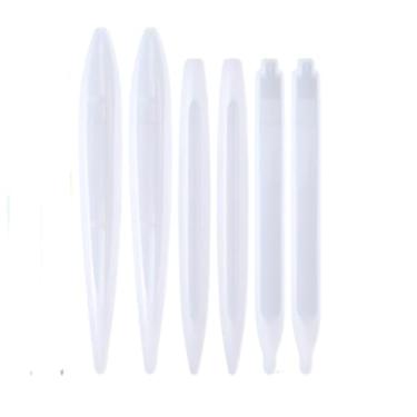Imagem de 6 moldes de resina para caneta, molde de silicone em forma de caneta, moldes de fundição de resina de silicone em forma de caneta esferográfica, fundição de joias para artesanato de resina epóxi faça