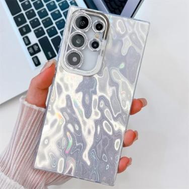 Imagem de Capa para Galaxy A54 5G Laser Glitter Water Ripple Cor Aurora Lente Capa protetora,A,Branco,Para Galaxy A54 5G