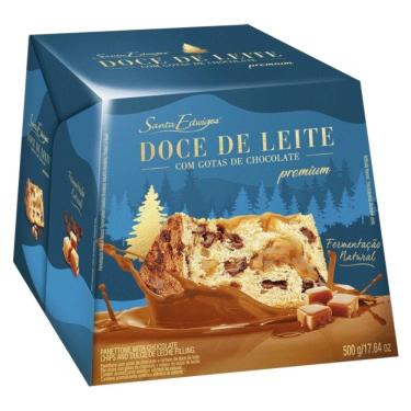 Imagem de Panettone Premium Recheado Doce de Leite e Gotas de Chocolate 500g - Santa Edwiges