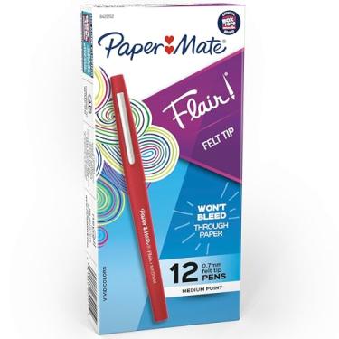 Imagem de Paper Mate 8432452PP canetas de ponta de feltro, Vermelho, 12-Count