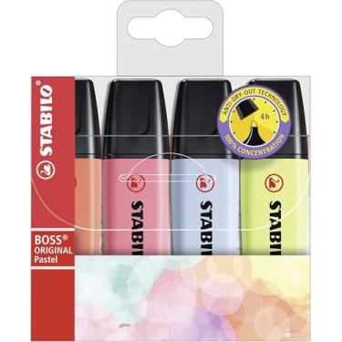 Imagem de Marca Texto - STABILO BOSS ORIGINAL Pastel – Estojo com 4 unidades – Cores sortidas