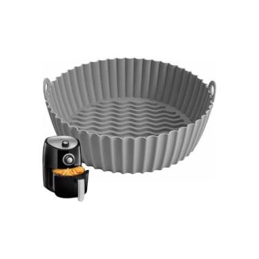 Imagem de Forma Silicone Grande Air Fryer 22cm Redonda Antiaderente - Caerus, Ci