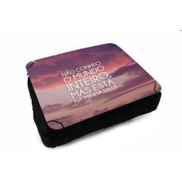 Imagem de Almofada Bandeja para Notebook Laptop Não Conheci o Mundo - Deluzz