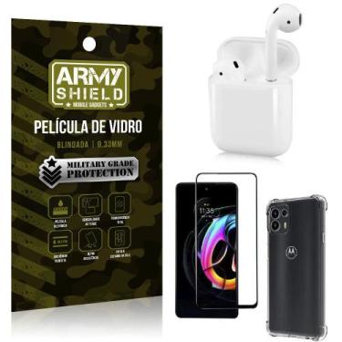 Imagem de Fone Bluetooth LY-122 Moto Edge 20 Lite + Capinha Anti Impacto + Pelíc