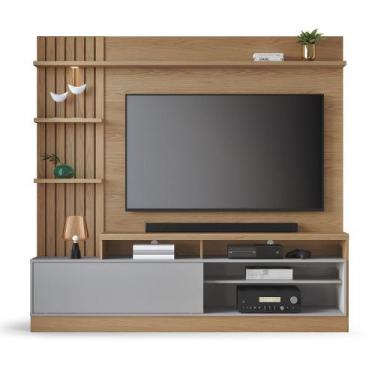 Imagem de Home Theater Braga para TV até 65 Polegadas com LED 1 Porta 4 Nichos F