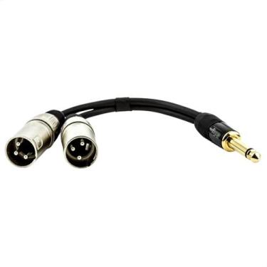 Imagem de Cabo Adaptador P10 Mono para 2 XLR Macho - 10 Metros - CIRILO CABOS