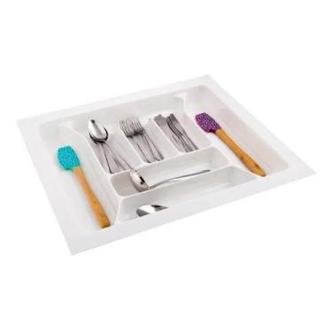 Imagem de Organizador Divisor Porta Talheres Gaveta Cozinha 10155.00BRW 7 Divisõ