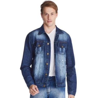 Imagem de Jaqueta Jeans HNO Destroyed Used Azul - HNO Jeans, G