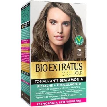 Imagem de Kit Tonalizante Bio Extratus 70 Louro Médio