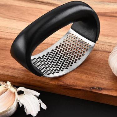 Imagem de Amassador Triturador De Alho 10,5cm Manual Cozinha Inox - AMASSADORALH