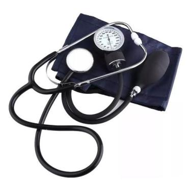 Imagem de Aparelho De Pressão Manual Esfigmomanômetro + Estetoscópio - Premium