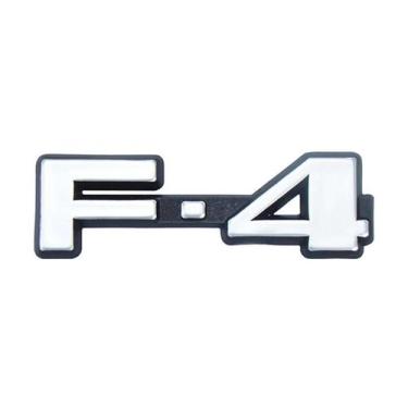 Imagem de Emblema F-4 Paralama Ford F4000 Até 1992 Cinza Cromado Novo - Jahu