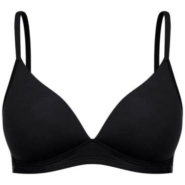 Imagem de Sutiã Com Bojo Triângulo Sem Aro Liebe 341001 Microfibra, Preto, 42