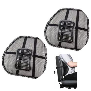Imagem de Kit 2 Encosto Apoio Lombar Suporte Postural Para Banco Carro Cadeira
