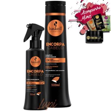 Imagem de Kit Haskell Shampoo Encorpa Cabelo 500ml + Fluido 120ml