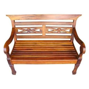 Imagem de Banco Namoradeira Rústico Faisão em Madeira de Demolição - Cód 1483 - 