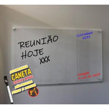 Imagem de Lousa quadro branco em Acrílico de parede grande infantil restaurante 