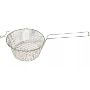 Imagem de Cesto de Aço Redondo com Alça Reforçado para Fritura 20 cm - Alemtex