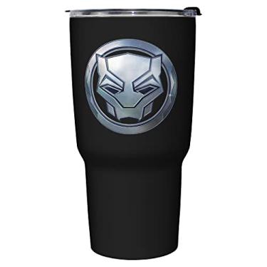 Imagem de Marvel Caneca de viagem isolada de aço inoxidável Wakanda Forever Logo 790 ml, 765 ml, multicolorida