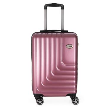 Imagem de Mala de Bordo Pequena para Viagem em Abs Ika Flex Cadeado Integrado Rodas Duplas 360 Rosê