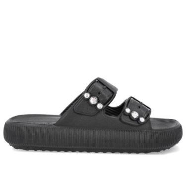 Imagem de Chinelo usaflex plataforma poof eva fivela ref al4401, 38, Preto