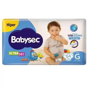 Imagem de Fralda Descartável BabySec Galinha Pintadinha Pacote Hiper Econômico, 
