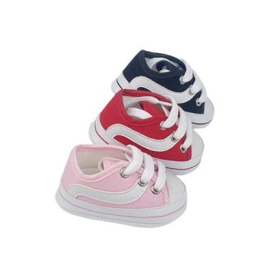 Imagem de Kit Com 3 Pares Sapatinho De Bebê Recém Nascido Diereto Da Fabrica - D