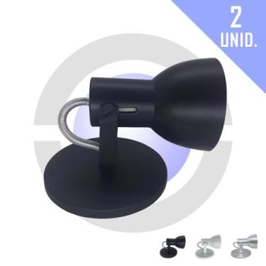 Imagem de Kit 2 Luminarias Sobrepor Espelho Parede Banheiro Quarto Lampada Bulbo