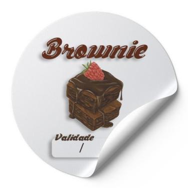 Imagem de 120 Etiquetas Auto Colante De Validade Redondas Brownie Adesivas Model