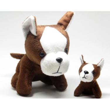 Imagem de Cachorrinho boxer de pelúcia e chaveiro de cachorrinho filhote - Elza 