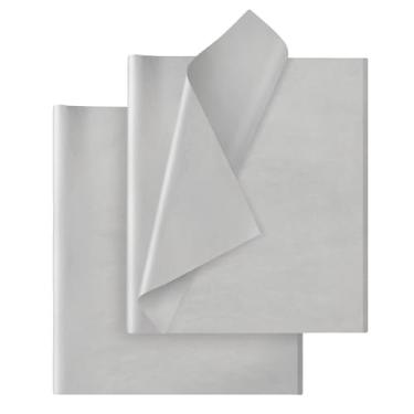 Imagem de Hlonon Papel de seda prata para sacos de presente – 30 folhas de papel de embrulho prata para embalagem a granel para casamentos, aniversário, projeto faça você mesmo, presente de Natal, decoração de