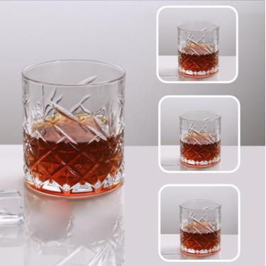 Imagem de Conjunto de copos de uísque à moda antiga de 325 ml, copos de uísque de cristal com caixa de luxo pedras copo Lowball para bourbon, uísque escocês, coquetéis, conhaque, bebidas alcoólicas, presente