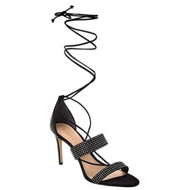 Imagem de SCHUTZ Sybil Sandálias stiletto de salto alto com cadarço e bico aberto, Preto, 35