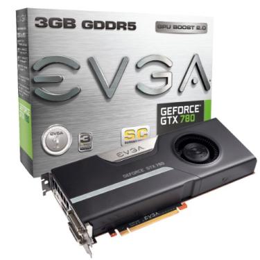 Imagem de EVGA Placa gráfica GeForce GTX780 Superclocked 3GB GDDR5 384-Bit Dual-Link DVI-I DVI-D HDMI DP SLI Ready (03G-P4-2785-KR)