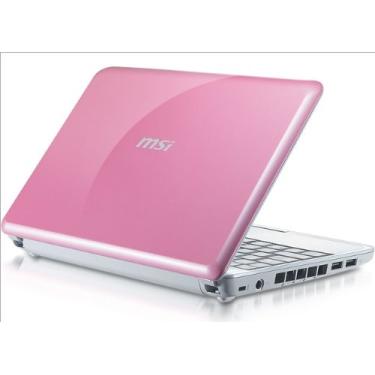 Imagem de MSI Wind U100-427 Netbook rosa de 25 cm - Vida útil da bateria de 2,5 horas