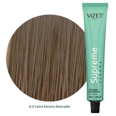 Imagem de Coloração Supreme Chroma 6.3 Loiro Escuro Dourado 50gr Vizet
