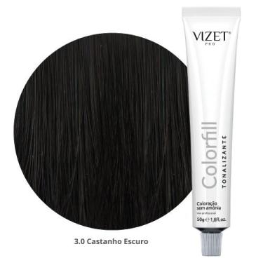 Imagem de Tratamento Tonalizante Colorfill 3.0 Castanho Escuro 50gr Vizet