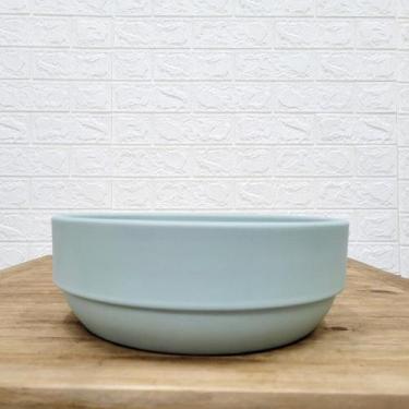 Imagem de Vaso Baixo Decorativo de Cerâmica Ikebana Verde Fosco - Vila das Flore