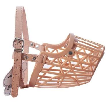 Imagem de Focinheira Plástica Ajustável Cães Cachorros Pets Tamanho 5 - Chalesco