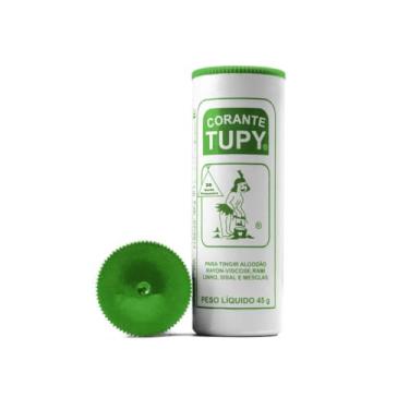 Imagem de Kit 10 Corantes Tupy Em Pó Para Roupa Algodão E Tecido 45g (Verde Primavera)