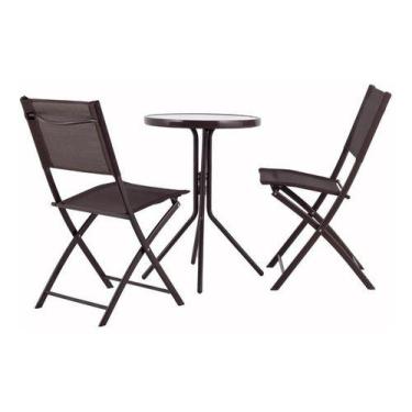 Imagem de Conjunto Varanda 3 Peças - Mesa E Cadeiras - Capuccino - Just Home Col