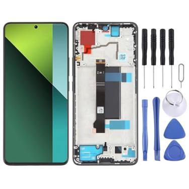 Imagem de tela Para Xiaomi Redmi Nota 13 Pro 5G Original Material AMOLED Digitalizador de tela LCD Montagem completa com quadro substituição da tela