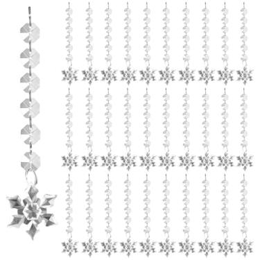 Imagem de Pacote com 50 cristais pendurados – enfeites pendentes de prismas de acrílico transparente para árvore de Natal, centros de mesa, lustre, janela e decoração de casa, ideal para casamentos, decorações