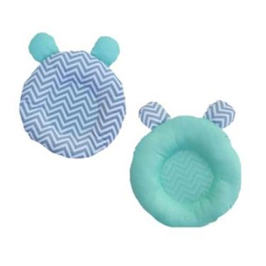 Imagem de Travesseiro Anatômico Para Bebê - Luck Baby, Chevron Verde
