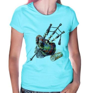 Imagem de Baby Look Gaita de Foles - Foca na Moda, Azul claro, G