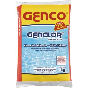 Imagem de Genclor Cloro Granulado Estabilizado Dicloro Piscina 1kg - Genco