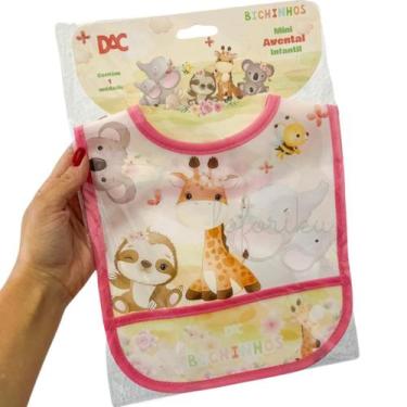 Imagem de Mini Avental Bichinhos DAC - Babador Infantil Bebe Impermeável com Bol