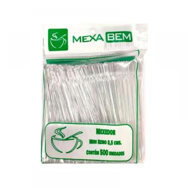 Imagem de Mexedor Tipo Mini Remo 8,5 Cm Cristal 500 unid - Bella Donna