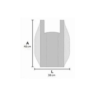 Imagem de Sacola Plastica 38x48 Reciclada Reforçada Creme Caixa C/9kg - HIGIPACK