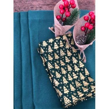 Imagem de Kit 16 Guardanapo Tecido Tricoline Algodão Para Natal 40x40 - Marphi C